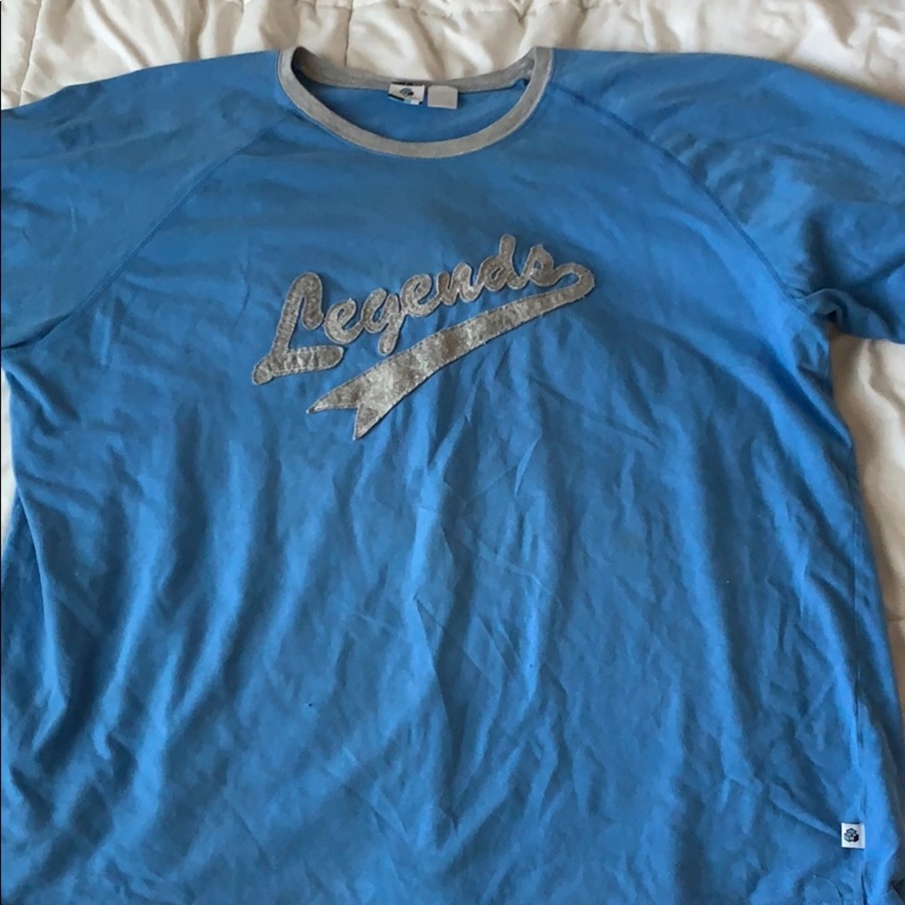 Blue embroidered t shirt